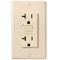 Faith Self-Test 20A GFCI Outlet Receptacle with Wall Plate, Ivory GLS-20A-IV - alternate 1